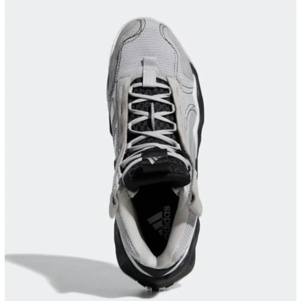 Adidas Women's Exhibit B Mid Basketball Shoes Sneakers Gray/Black/White Sz 8 NEW - Picture 8 of 8